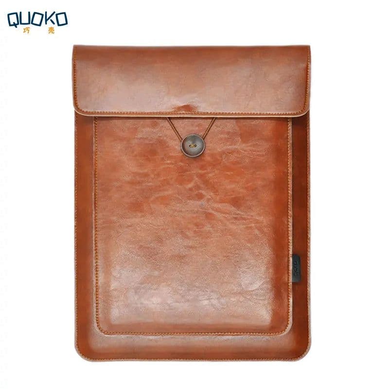 image-Double Layer High Capacity Laptop Bag Cover,Microfiber Leather Laptop Sleeve Case For M1 MacBook Pro Air 12/13.3/14/15.4/16