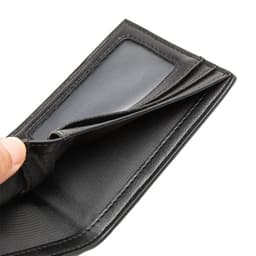 image-Customized Ultra-thin Men's Wallet Money Clip Carbon Fiber ID Card Holder Wallet RFID Slim Money Clips Bags Purse Cartera Hombre