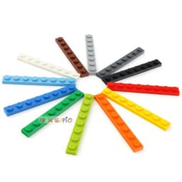image-15pcs/lot DIY Blocks Building Bricks Thin 1X8 Educational Assemblage Construction Toys for Children Size Compatible With Brand