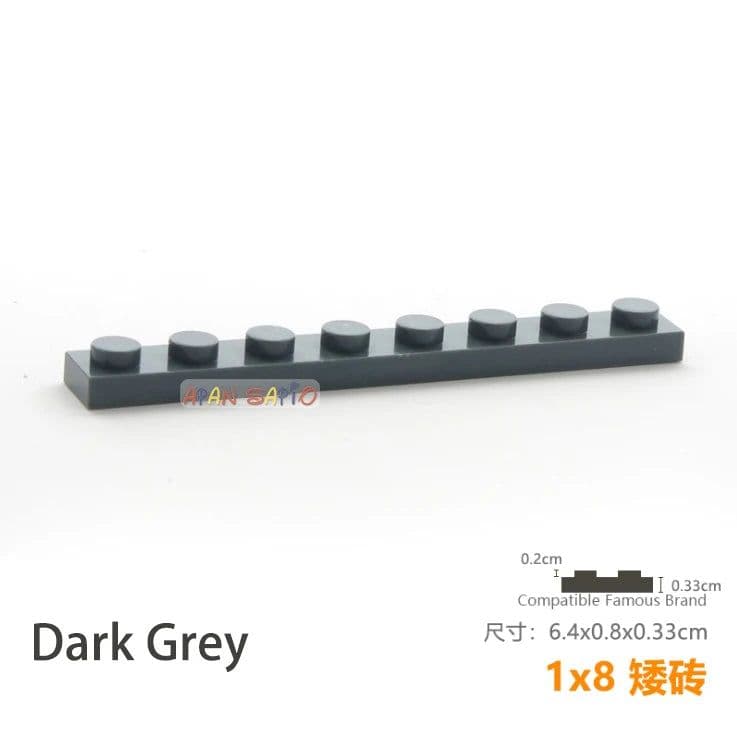 image-15pcs/lot DIY Blocks Building Bricks Thin 1X8 Educational Assemblage Construction Toys for Children Size Compatible With Brand