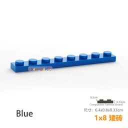 image-15pcs/lot DIY Blocks Building Bricks Thin 1X8 Educational Assemblage Construction Toys for Children Size Compatible With Brand