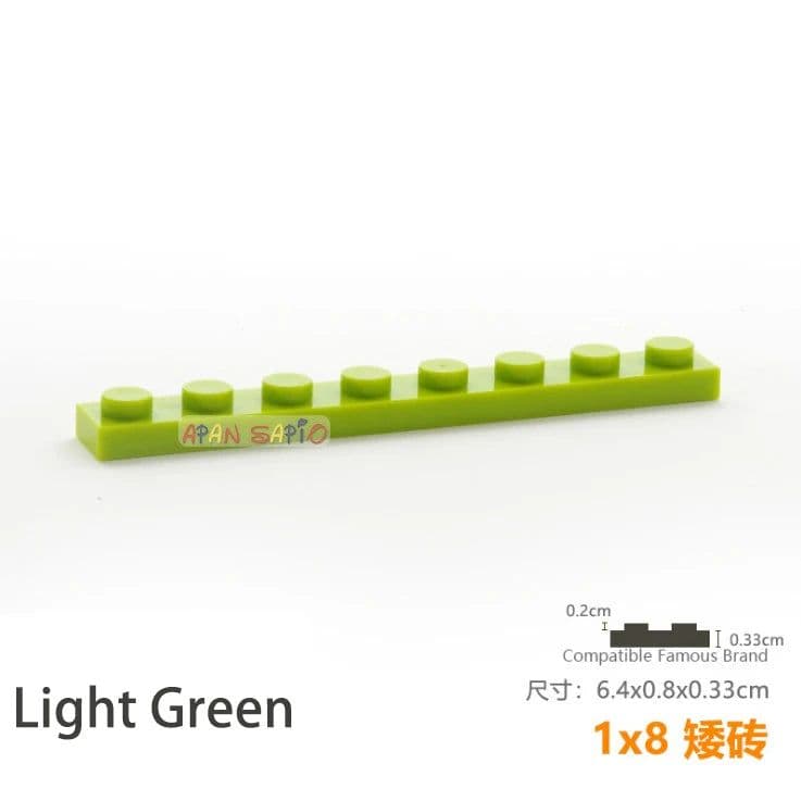 image-15pcs/lot DIY Blocks Building Bricks Thin 1X8 Educational Assemblage Construction Toys for Children Size Compatible With Brand