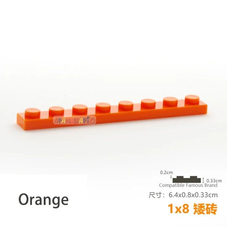 image-15pcs/lot DIY Blocks Building Bricks Thin 1X8 Educational Assemblage Construction Toys for Children Size Compatible With Brand