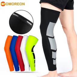 image-Leg Compression Sleeves, Full Leg Sleeve Long Knee Brace Knee Support Protect Basketball Football Volleyball Cycling Men Women