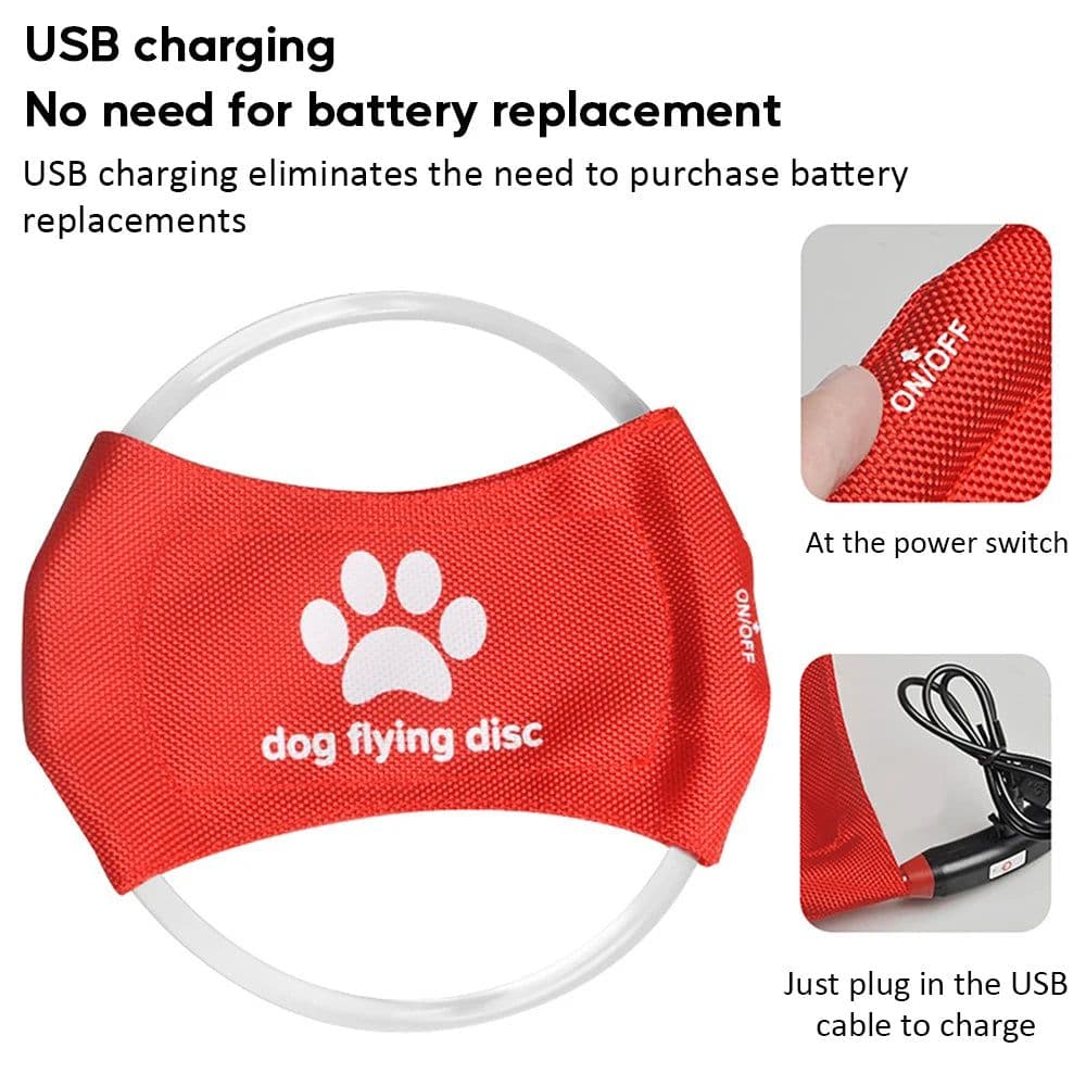 image-Dog Flying Discs 3 Modes Light Glowing LED luminousTrainning Interactive Toys Game Flying Discs Dog Toy Pet Dog Accessories