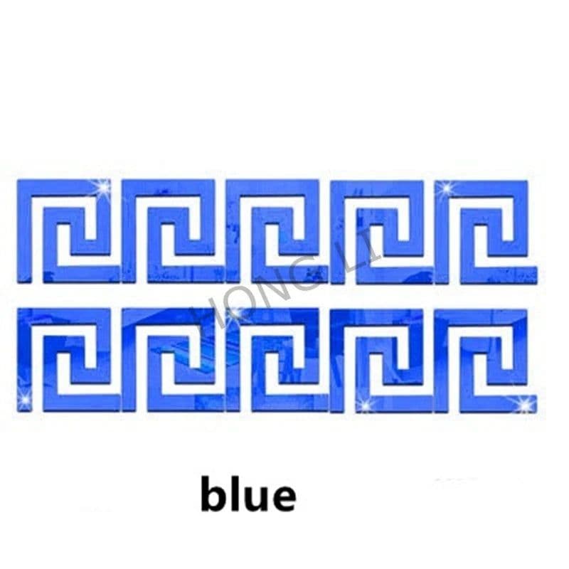 image-100/50pcs Self Adhesive Waist Line 3D Mirror Sticker 10x10cm DIY Wall Stickers for Living Room Edge Strip Corner Line Wall Decor