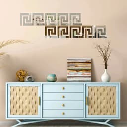 image-100/50pcs Self Adhesive Waist Line 3D Mirror Sticker 10x10cm DIY Wall Stickers for Living Room Edge Strip Corner Line Wall Decor