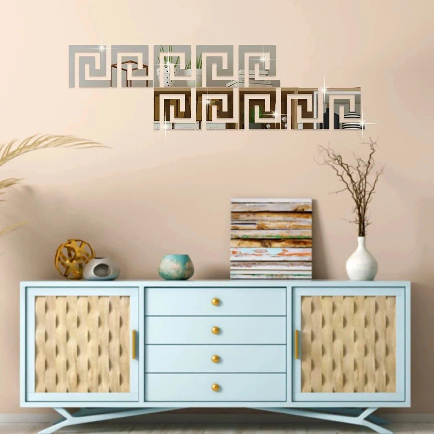 image-100/50pcs Self Adhesive Waist Line 3D Mirror Sticker 10x10cm DIY Wall Stickers for Living Room Edge Strip Corner Line Wall Decor