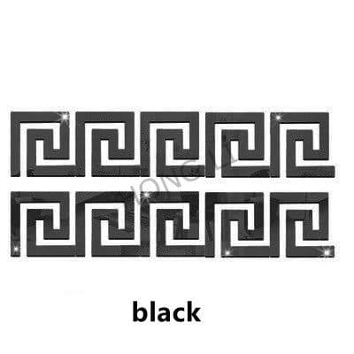 image-100/50pcs Self Adhesive Waist Line 3D Mirror Sticker 10x10cm DIY Wall Stickers for Living Room Edge Strip Corner Line Wall Decor
