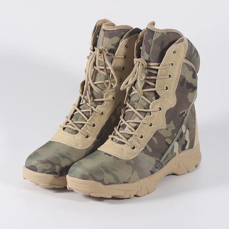 image-Outdoor Training Men Military Tactical Boots High-Top Desert Army Shoes Camouflage Combat Hunting Climbing Botas Hiking Shoes