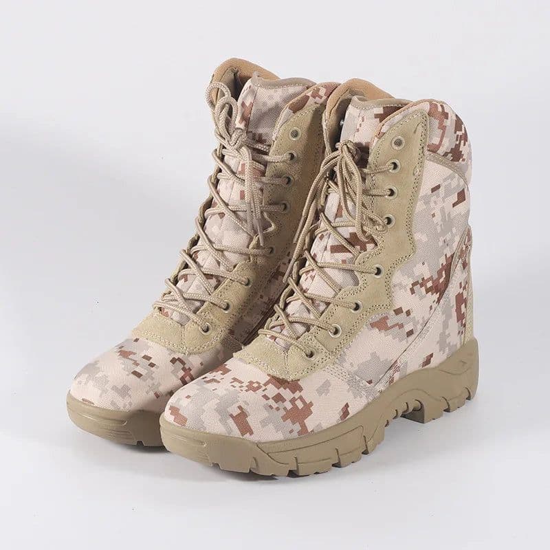 image-Outdoor Training Men Military Tactical Boots High-Top Desert Army Shoes Camouflage Combat Hunting Climbing Botas Hiking Shoes