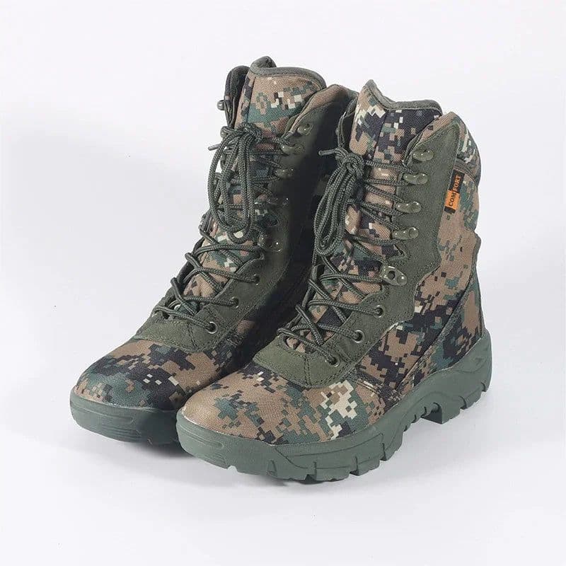 image-Outdoor Training Men Military Tactical Boots High-Top Desert Army Shoes Camouflage Combat Hunting Climbing Botas Hiking Shoes