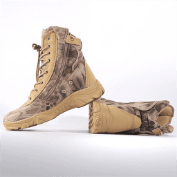 image-Outdoor Training Men Military Tactical Boots High-Top Desert Army Shoes Camouflage Combat Hunting Climbing Botas Hiking Shoes