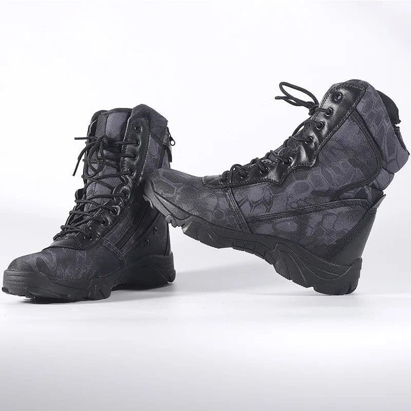 image-Outdoor Training Men Military Tactical Boots High-Top Desert Army Shoes Camouflage Combat Hunting Climbing Botas Hiking Shoes