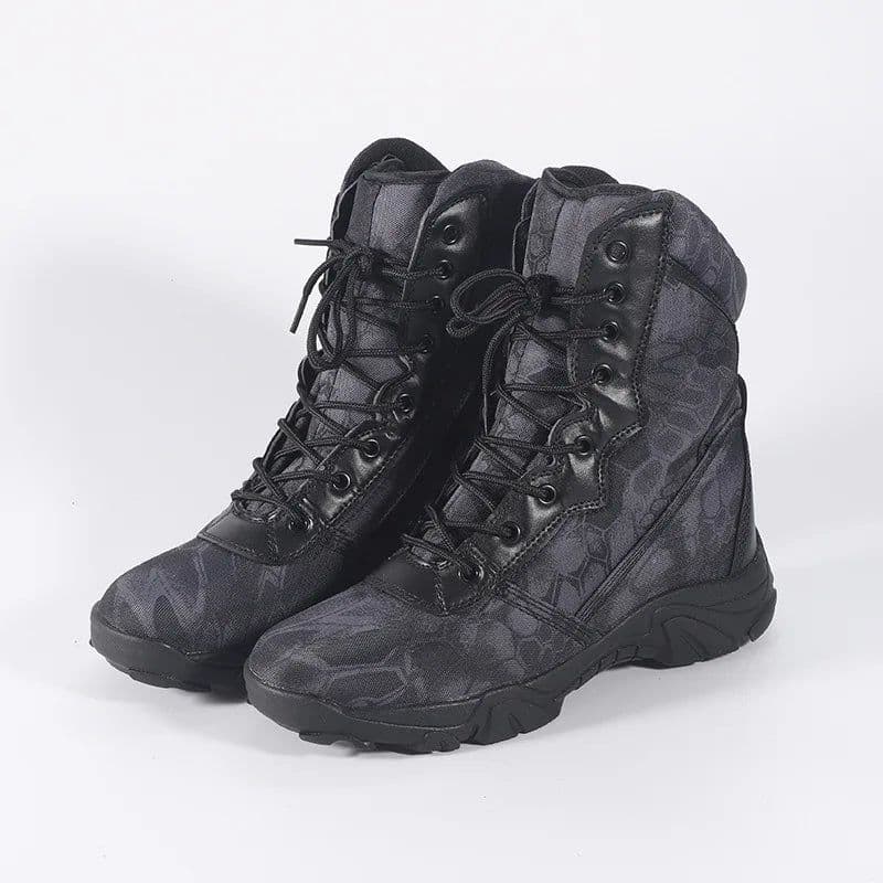 image-Outdoor Training Men Military Tactical Boots High-Top Desert Army Shoes Camouflage Combat Hunting Climbing Botas Hiking Shoes
