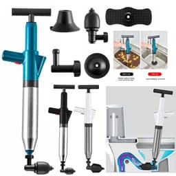 image-High Pressure Toilet Plunger Unblocker Pipes and Sinks Plunger Air Drain Blaster Cleaner Powerful Manual Pneumatic Dredge Tools