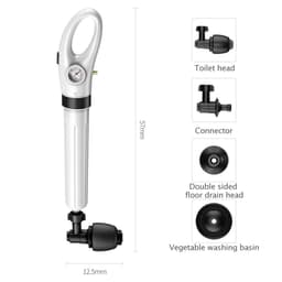image-High Pressure Toilet Plunger Unblocker Pipes and Sinks Plunger Air Drain Blaster Cleaner Powerful Manual Pneumatic Dredge Tools