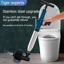 image-High Pressure Toilet Plunger Unblocker Pipes and Sinks Plunger Air Drain Blaster Cleaner Powerful Manual Pneumatic Dredge Tools