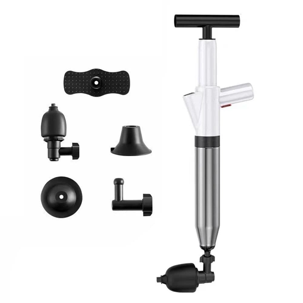 image-High Pressure Toilet Plunger Unblocker Pipes and Sinks Plunger Air Drain Blaster Cleaner Powerful Manual Pneumatic Dredge Tools