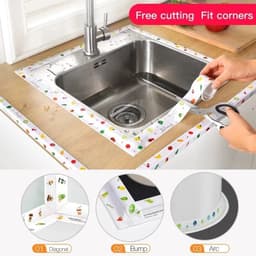 image-PVC Waterproof Wall Sticker Self Adhesive Sink Stove Crack Strip Kitchen Bathroom Accessories Bathtub Corner Sealant Tape