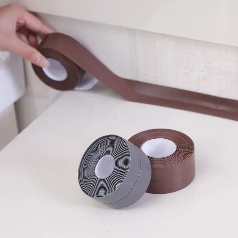 image-PVC Waterproof Wall Sticker Self Adhesive Sink Stove Crack Strip Kitchen Bathroom Accessories Bathtub Corner Sealant Tape