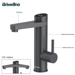 image-Briwellna Electric Water Heater 220V 2 in 1 Kitchen Faucet Tankless Water Heater Tap Flowing Electric Faucet Shower Geyser
