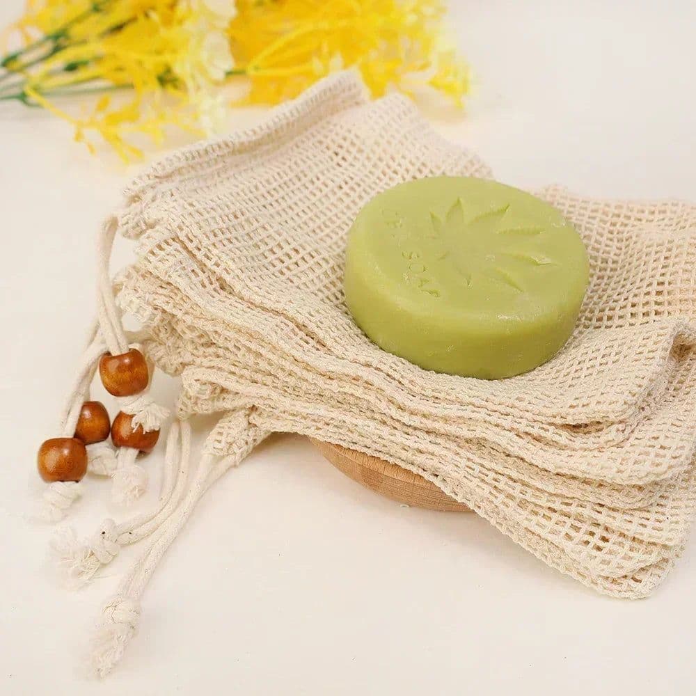 image-Soap Foaming Net Mesh Bags Bath Washing Tools Body Cleaning Bubble Helper Mesh Deep Cleaning Home Bathroom Exfoliating Supplies