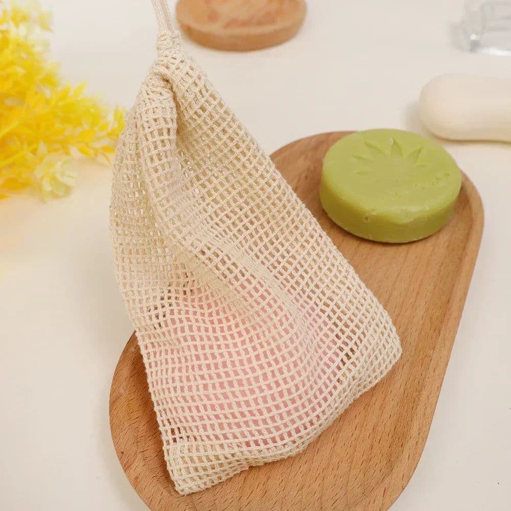image-Soap Foaming Net Mesh Bags Bath Washing Tools Body Cleaning Bubble Helper Mesh Deep Cleaning Home Bathroom Exfoliating Supplies