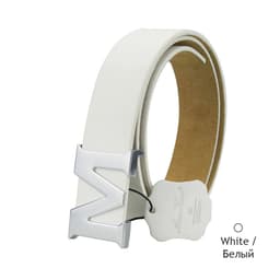 image-Maikun Women’s Leather Belts Removable Letter M Plate Buckle High Quality PU Leather Belt For Jeans Dress Halloween