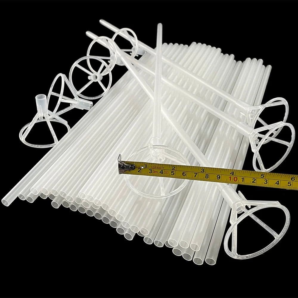 image-25/50pcs Bobo Balloons Sticks Big Balloon Holder for Bubble Transparent Clear Ballon Stick Cup Table Column Wedding Accessories
