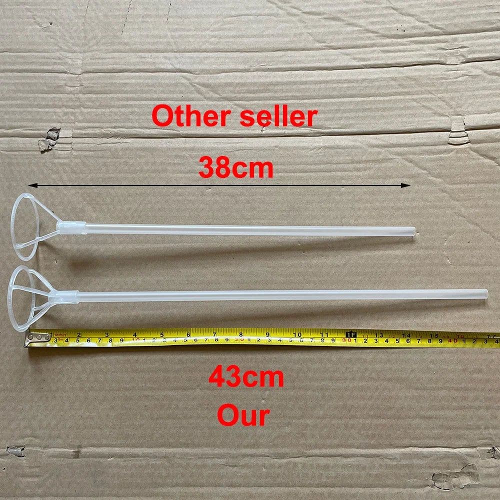 image-25/50pcs Bobo Balloons Sticks Big Balloon Holder for Bubble Transparent Clear Ballon Stick Cup Table Column Wedding Accessories