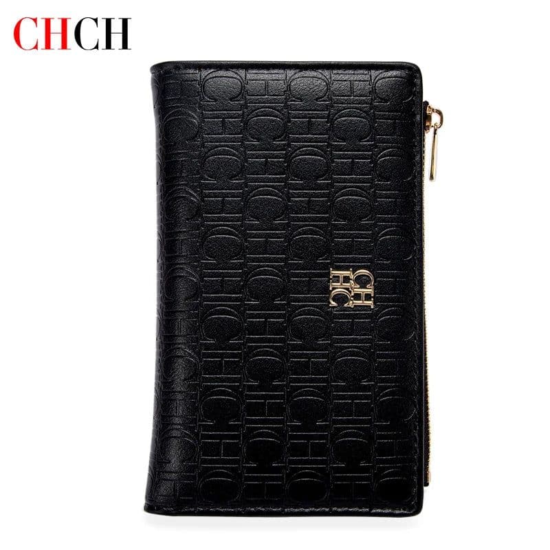 image-CHCH Short Wallet Women's Small Wallet Simple Square Trifold Wallet Women's Coin Purse Luxury Bag Wallets Card Holders Purse