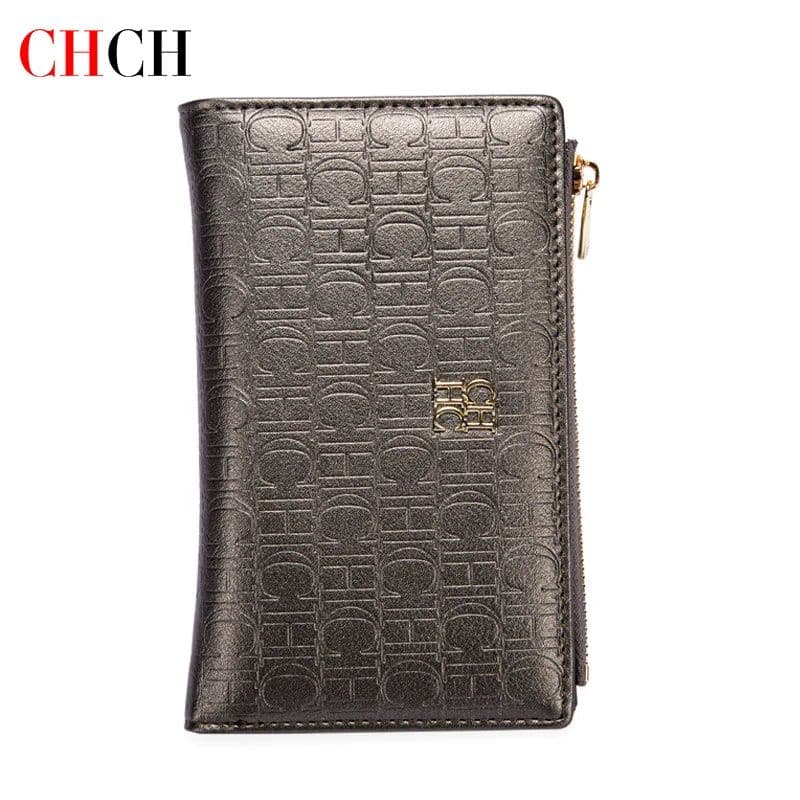 image-CHCH Short Wallet Women's Small Wallet Simple Square Trifold Wallet Women's Coin Purse Luxury Bag Wallets Card Holders Purse