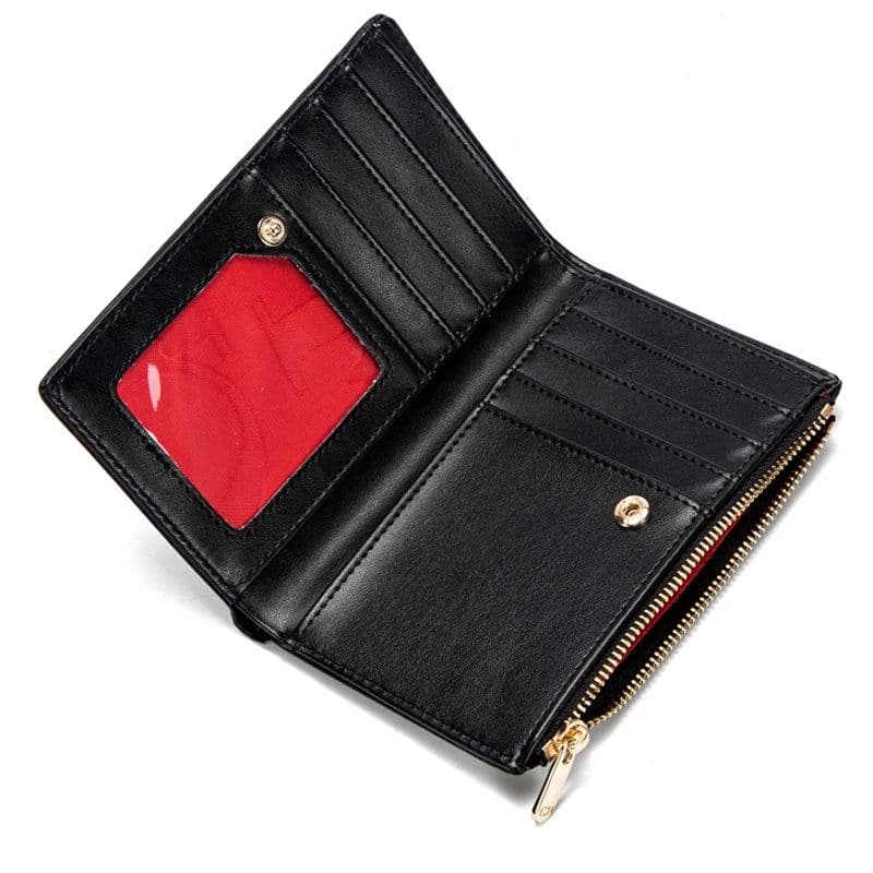 image-CHCH Short Wallet Women's Small Wallet Simple Square Trifold Wallet Women's Coin Purse Luxury Bag Wallets Card Holders Purse