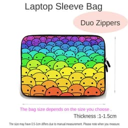 image-Chromebook Neoprene Sleeve Cover Case Laptop 7/11/10/12/13/15/17 Business Notbook Bag 16 Pouch For Macbook Air M2 13.6 14 Lenovo