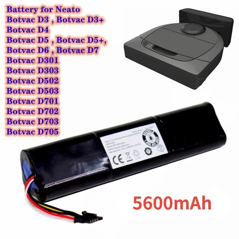 image-Original 14.4V 6800mAh 12800mAh Li ion Replacement Battery For Neato Botvac D3 D4 D5 D6 D7 945-0225/205-0011 Sweeping Robot