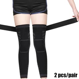 image-BraceTop Long Leg Compression Sleeves,Full Leg Sleeve Long Knee Brace Knee Support Protect Basketball,Football, Knee Pain Relief