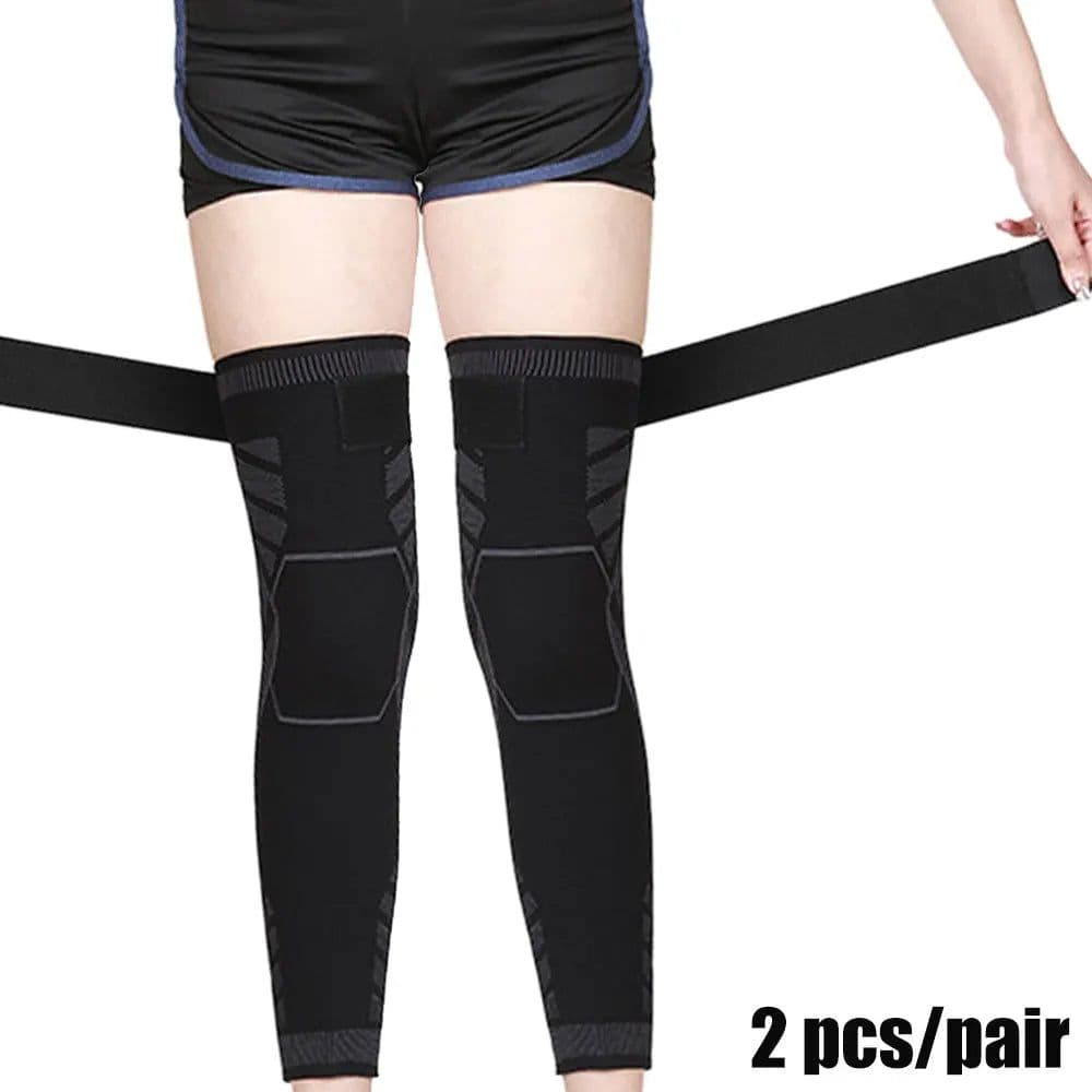 image-BraceTop Long Leg Compression Sleeves,Full Leg Sleeve Long Knee Brace Knee Support Protect Basketball,Football, Knee Pain Relief