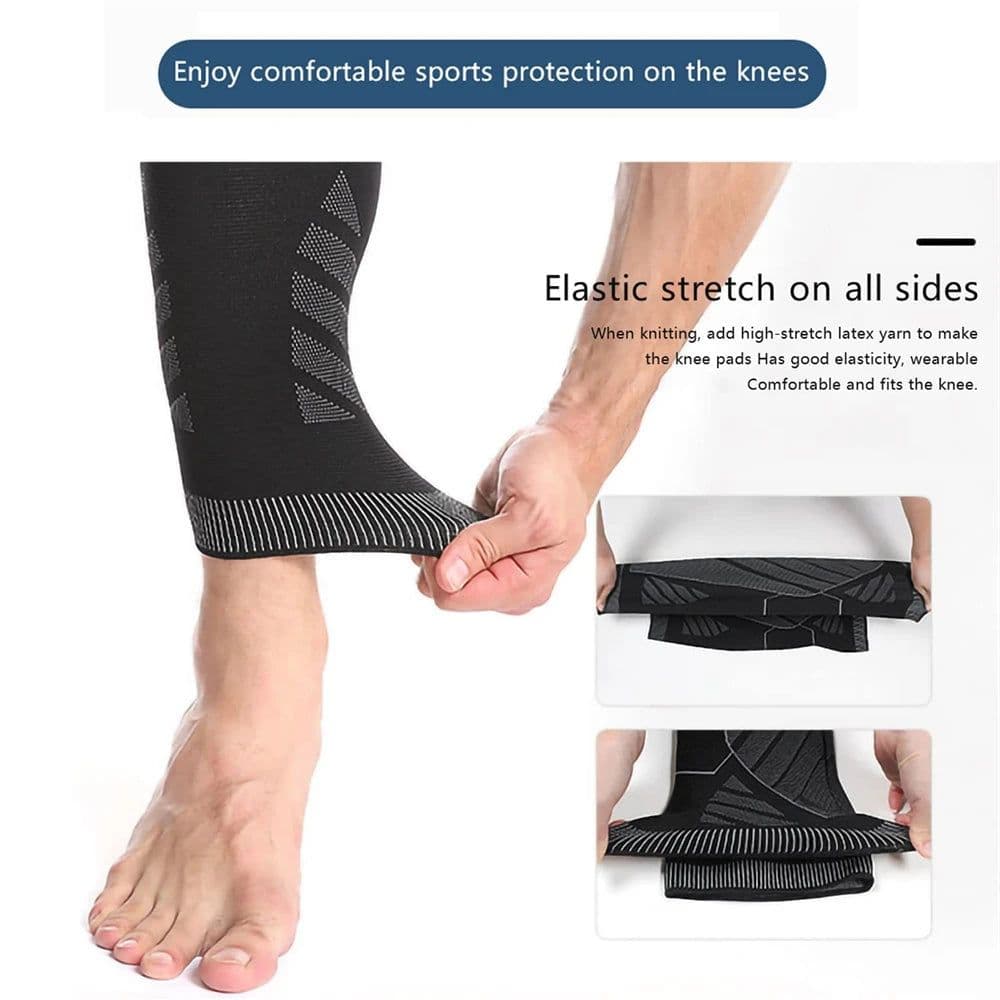 image-BraceTop Long Leg Compression Sleeves,Full Leg Sleeve Long Knee Brace Knee Support Protect Basketball,Football, Knee Pain Relief