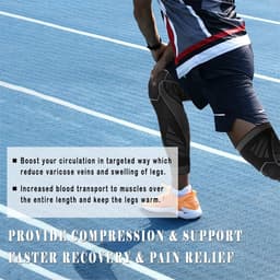 image-BraceTop Long Leg Compression Sleeves,Full Leg Sleeve Long Knee Brace Knee Support Protect Basketball,Football, Knee Pain Relief