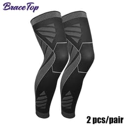 image-BraceTop Long Leg Compression Sleeves,Full Leg Sleeve Long Knee Brace Knee Support Protect Basketball,Football, Knee Pain Relief
