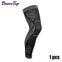 image-BraceTop Long Leg Compression Sleeves,Full Leg Sleeve Long Knee Brace Knee Support Protect Basketball,Football, Knee Pain Relief