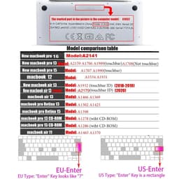 image-Keyboard cover for Apple Macbook pro13/16/15 Air13 inch All series Laptop silicone Case Clear Protector Skin A2941 A2442 A3113