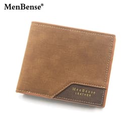 image-New Men's Wallet Short Cross Section Youth Tri-fold Wallet Stitching Business Multi-card Zipper Coin Purse Wallet Passport Cover