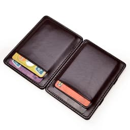image-1PC Ultra Thin PU Leather Women Men Magic Wallets Coin Purses Clutch Bag Case Pouch Carbon Fiber Slim Card Holder Wallets