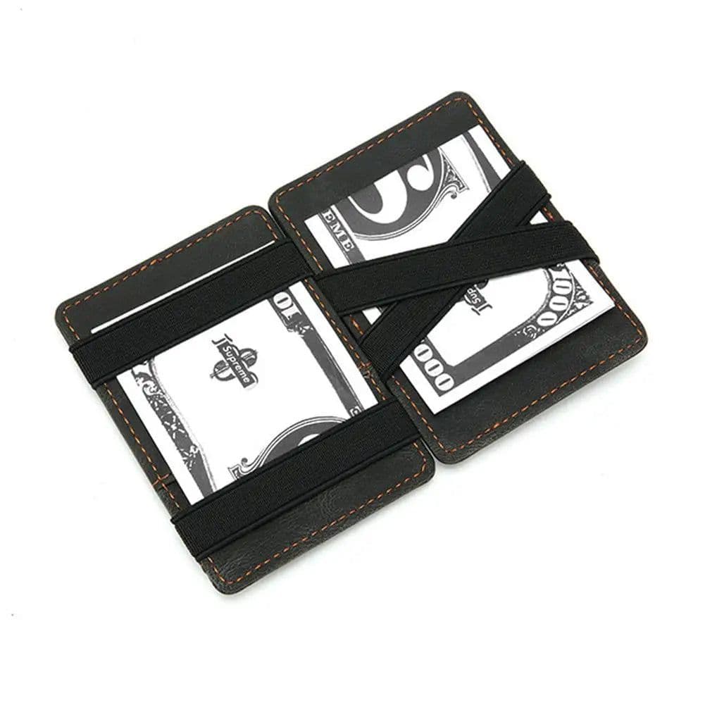 image-1PC Ultra Thin PU Leather Women Men Magic Wallets Coin Purses Clutch Bag Case Pouch Carbon Fiber Slim Card Holder Wallets