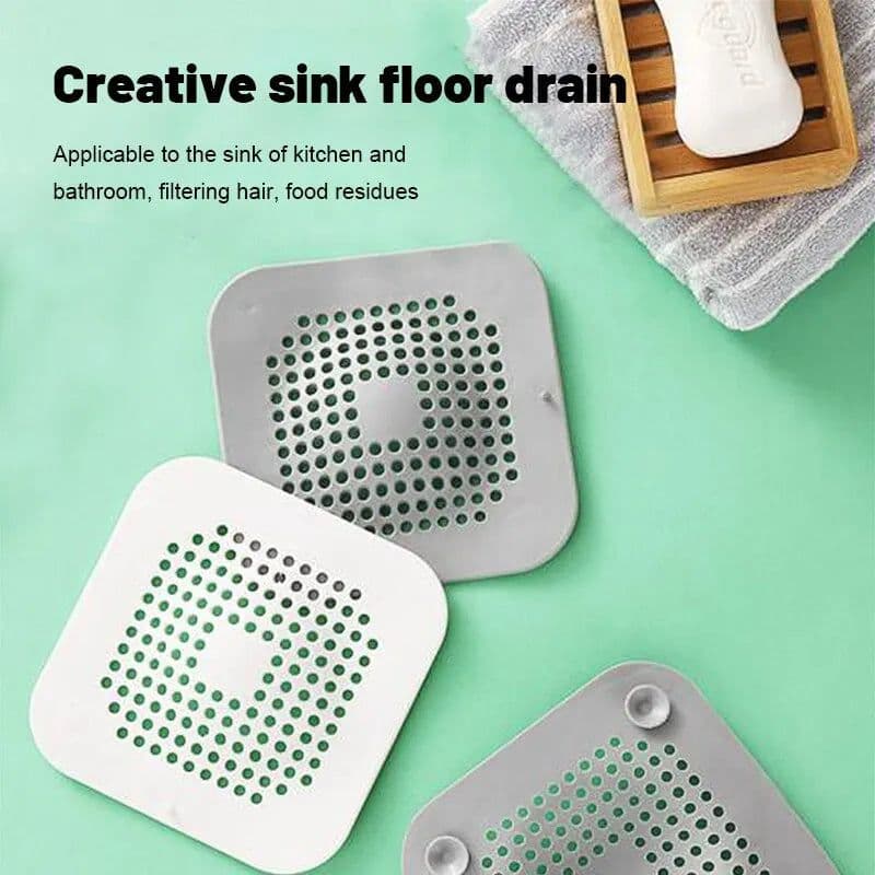 image-Bathroom Shower Hair Filter Kitchen Sink Plug Sink Filter Bathroom Accessories Floor Drain Plug Silicone Bathroom Accessories