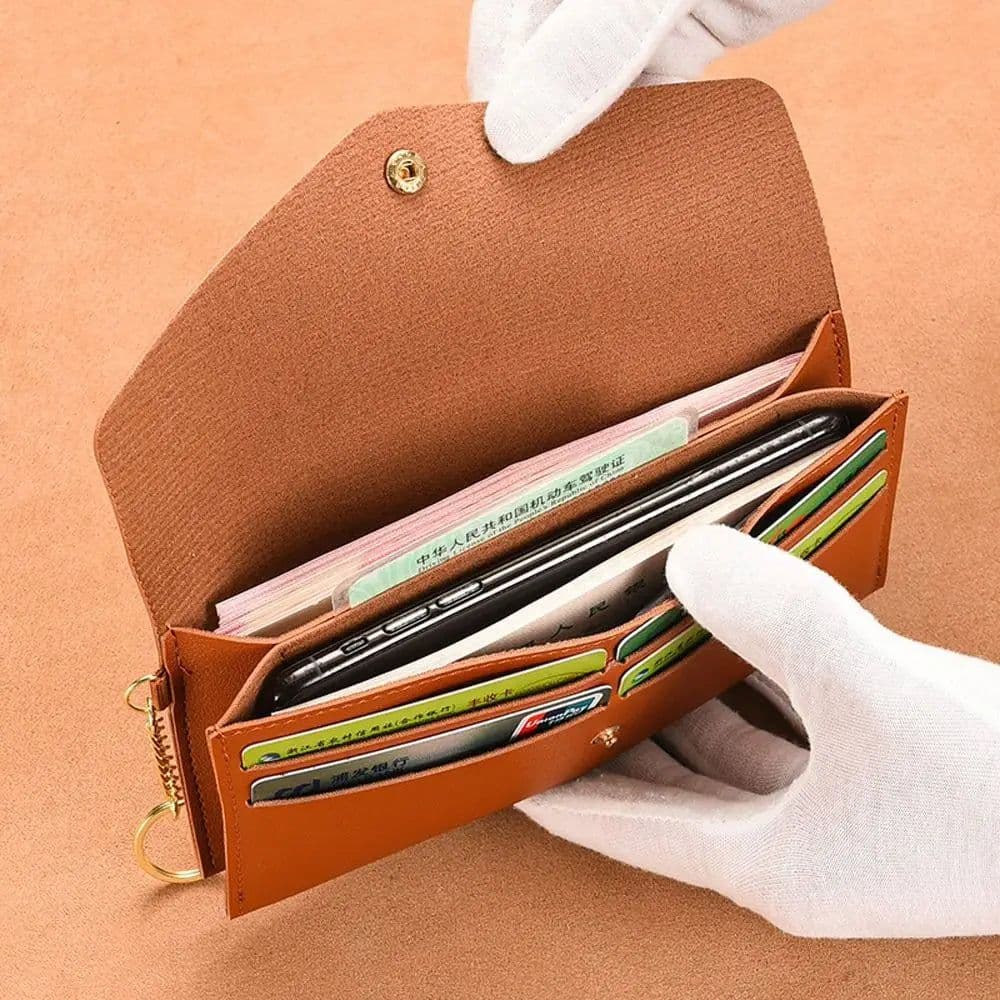 image-Portable Ins Phone Bags Rectangle PU Leather Phone Bag Birthday Gifts Card Holder Women Wallets Coin Purse Purse Wallets