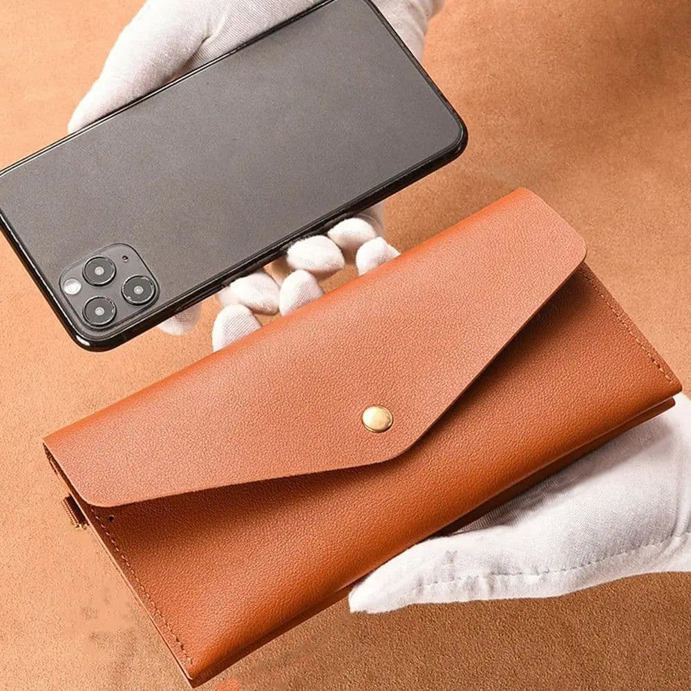 image-Portable Ins Phone Bags Rectangle PU Leather Phone Bag Birthday Gifts Card Holder Women Wallets Coin Purse Purse Wallets