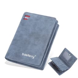 image-Baellerry 2023 New Short Men Wallets Name Customized Card Holder Luxury Male Wallet Zipper Coin Pocket Photo Holder Men's Purses